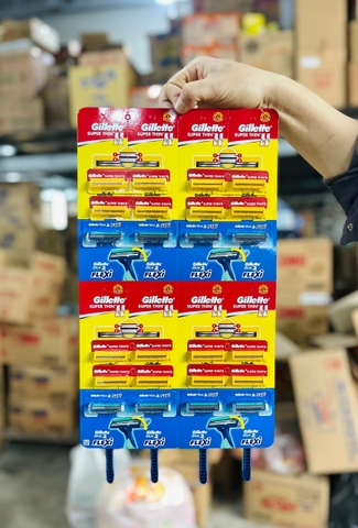 Bàn cạo Gillette Supper Thin cán vàng/24 cái