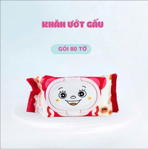 Khăn ướt gấu hồng Baby Wipes/24gói*80