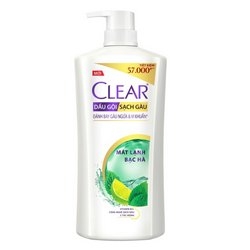 Dầu gội Clear mát lạnh bạc hà 630g/8 chai