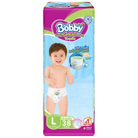Bỉm - tã quần Bobby size L/4*38m