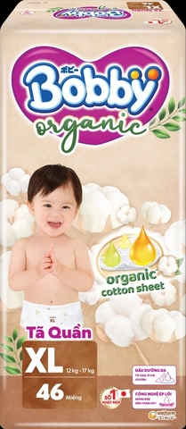 Bỉm - tã quần Bobby Oganic XL46