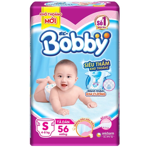 Tã dán sơ sinh Bobby đại size S (54miếng)/4