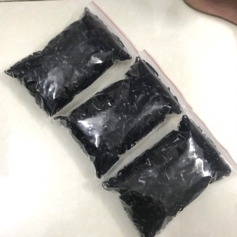 Dây chun buộc tóc đen gói 100g