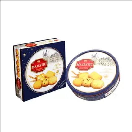 Bánh Majestic hộp sắt xanh 382g/10