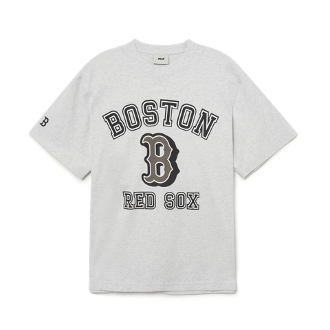 ÁO THUN MLB VARSITY GRAPHIC OVERFIT T-SHIRT BOSTON XÁM - 3ATSV0233-43MGL