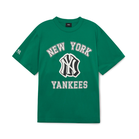 ÁO THUN MLB VARSITY GRAPHIC OVERFIT T-SHIRT NY XANH LÁ - 3ATSV0233-50GNP