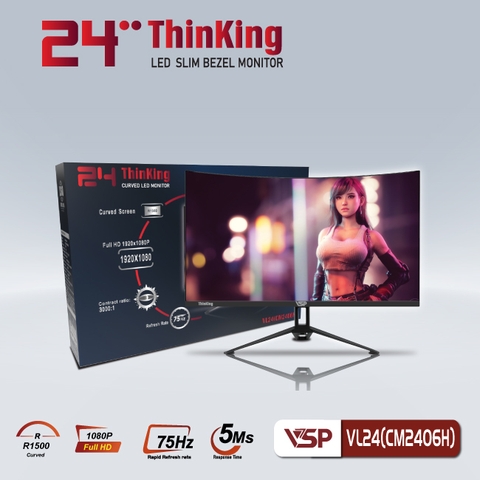 Màn hình cong VSP VL24(CM2406H) 24inch/ FHD/ 75Hz