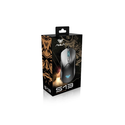 Chuột gaming Aula S13 Đen (LED Rainbows/ 3600 DPI)