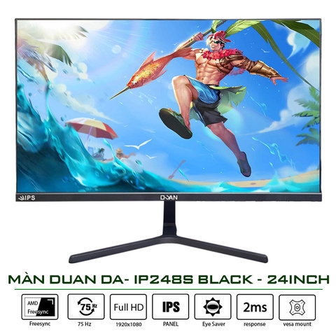 MÀN HÌNH DUAN DA- IP248S BLACK ( 24 ICNH /IPS/75HZ/1920x1080/2MS/250NITS) (Màu đen)