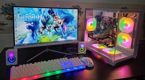 CẤU HÌNH  9𝐭𝐫: - CPU Intel i3-14100F - RAM 16GB bus 3200 - VGA GTX 1660Ti 6GB - SSD 256GB NVMe - Main H610 - Nguồn VSP E550W - Tản nhiệt Jonsbo CR-1200 - Case mặt kính