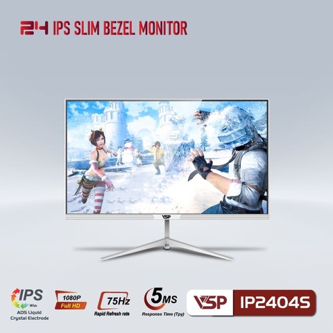 Màn hình VSP IPS IP2404S 75hz (Trắng)