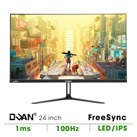 MÀN DUAN 24'' 100hz DT-IP2409S (24 INCH/IPS/FULL HD/100HZ/1MS/HDMI+VGA)( Màu đen (New)