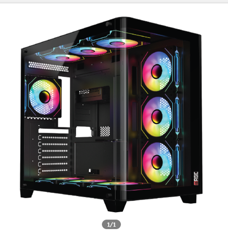 CASE MAGIC GA-02 PRO BLACK CURVED (ATX)