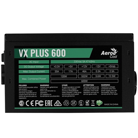 NGUỒN AEROCOOL VX PLUS 600 - 600W (2nd)