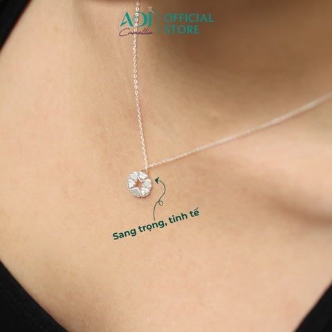Dây Chuyền Nữ Bạc ADJ 925 Tam Hợp Tình Yêu Phụ Kiện Trang Sức Nữ  SD146144AD