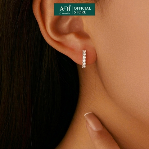 Bông Tai Nữ Bạc ADJ 925  Đính Hạt Lấp Lánh Sang Trọng Phụ Kiện Trang Sức Nữ Cao Cấp SB16201AD