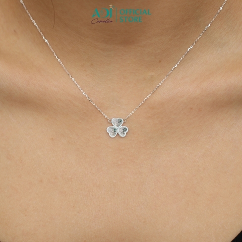 Dây Chuyền Nữ Bạc ADJ 925 Tam Tâm Đồng Điệu Phụ Kiện Trang Sức Nữ Cao Cấp SD146155AD