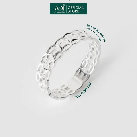Nhẫn nữ Trang sức bạc 925 ADJ Kim Tiền Chiêu Tài Đón Lộc – Hút May Mắn  SN13725