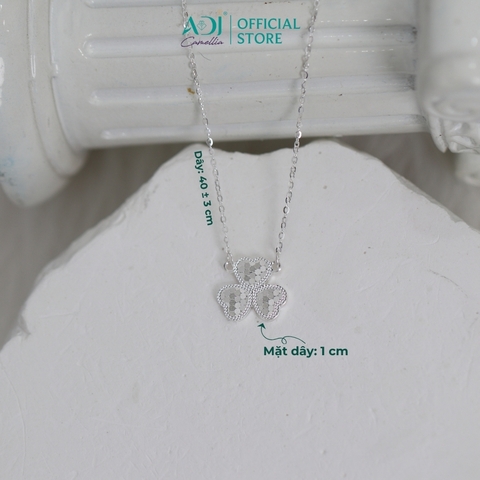 Dây Chuyền Nữ Bạc ADJ 925 Tam Tâm Đồng Điệu Phụ Kiện Trang Sức Nữ Cao Cấp SD146155AD