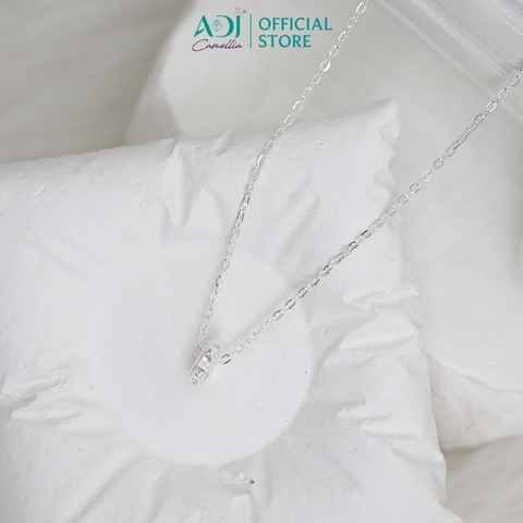 Mặt dây chuyền bạc 925 ADJ Velora Nhẫn Tròn Mặt Điêu Khắc Sang Trọng Phong Cách SM16203