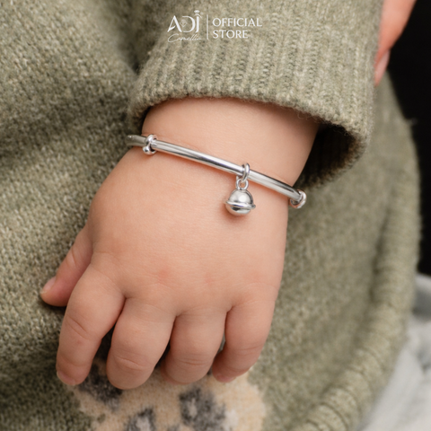 B Vòng Tay Bạc 925 Cho Bé – Lắc Tay Trẻ Em Cao Cấp, An Toàn, Không Kích Ứng, Mừng Thôi Nôi, Đầy Tháng Cho Bé -  SVC15207AD