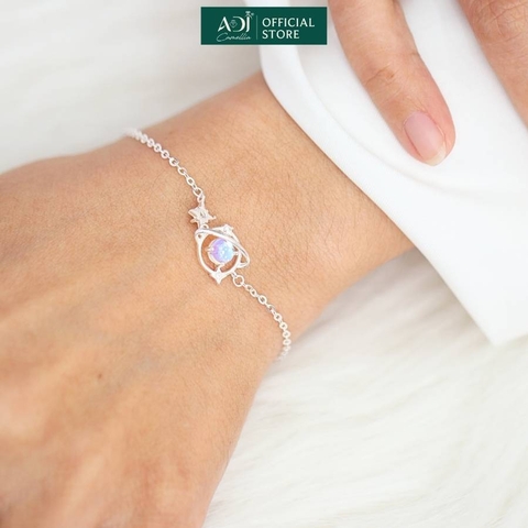 Lắc tay Trang sức bạc 925 ADJ an toàn sang trọng cao cấp Vũ Trụ Huyền Bí SL54105AD