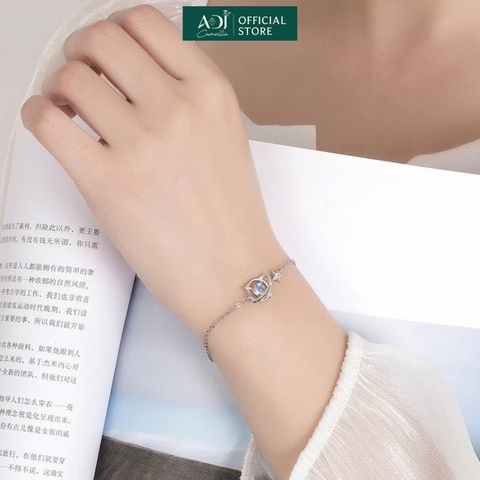 Lắc tay Trang sức bạc 925 ADJ an toàn sang trọng cao cấp Vũ Trụ Huyền Bí SL54105AD