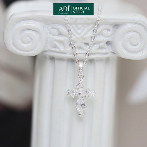 Mặt dây chuyền bạc 925 ADJ Stellar Cross Thánh Giá Đá Sang Trọng Tinh Tế SM16202