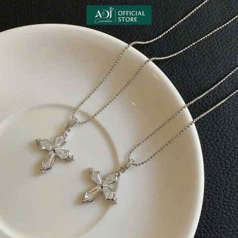 Mặt dây chuyền bạc 925 ADJ Stellar Cross Thánh Giá Đá Sang Trọng Tinh Tế SM16202