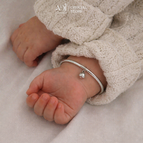 B Vòng Tay Bạc 925 Cho Bé – Lắc Tay Trẻ Em Cao Cấp, An Toàn, Không Kích Ứng, Mừng Thôi Nôi, Đầy Tháng Cho Bé -  SVC15207AD