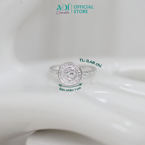 Nhẫn Bạc Nữ ADJ Freesize Phong Cách Châu Âu Sang Trọng Cổ Điển  SN118215AD