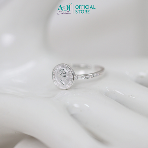 Nhẫn Bạc Nữ ADJ Freesize Phong Cách Châu Âu Sang Trọng Cổ Điển  SN118215AD