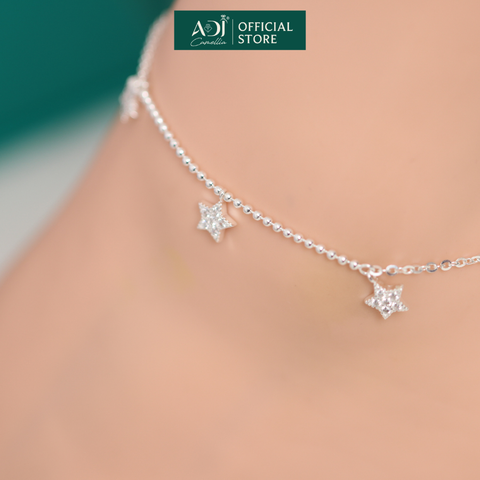 Lắc chân Trang sức bạc 925 ADJ Starlights Bộ Ba Ánh Sao Lấp Lánh  SL16208AD
