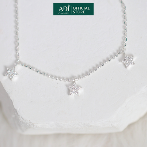 Lắc chân Trang sức bạc 925 ADJ Starlights Bộ Ba Ánh Sao Lấp Lánh  SL16208AD