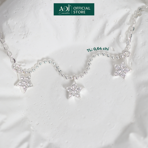 Lắc chân Trang sức bạc 925 ADJ Starlights Bộ Ba Ánh Sao Lấp Lánh  SL16208AD