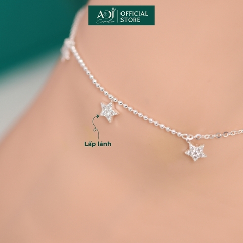 Lắc chân Trang sức bạc 925 ADJ Starlights Bộ Ba Ánh Sao Lấp Lánh  SL16208AD