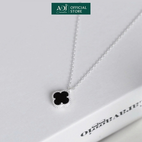 Dây chuyền trang sức bạc 925 ADJ đính đá CZ sang trọng cao cấp hoa - SD134161