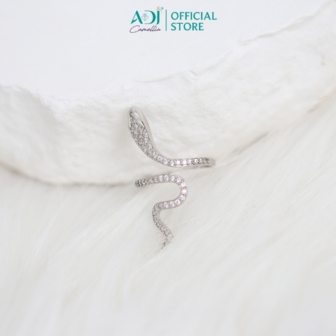 Nhẫn nữ Trang sức bạc 925 ADJ an toàn Xà Vương Uốn Lượn Bí Ẩn - SN11867AD