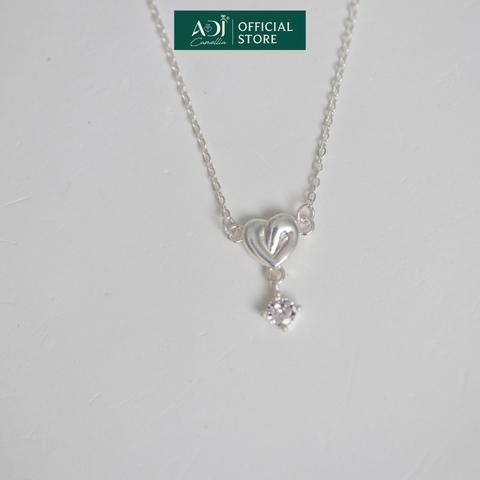 Dây chuyền Trang sức bạc 925 ADJ an toàn sang trọng cao cấp Trái Tim Hoàn Mỹ SD108172AD