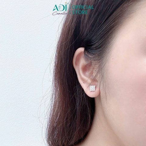 Bông Tai Nữ Bạc ADJ 925 Fairy Bloom Hoa Bướm Mang Lấp Lánh Nữ Tính SB16203AD