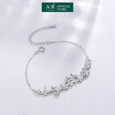 Lắc tay Trang sức bạc 925 ADJ an toàn sang trọng cao cấp Cánh Bướm Vườn Xuân SL5477AD