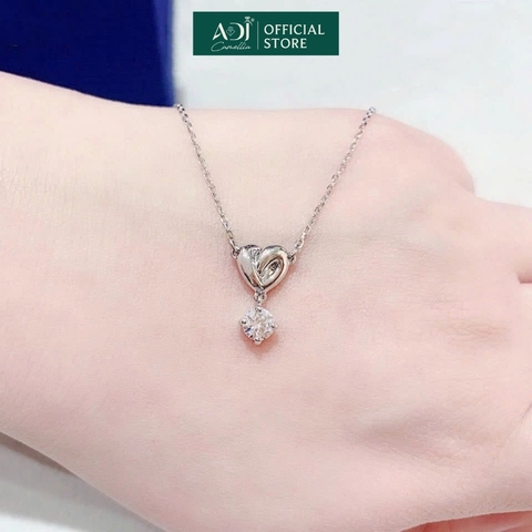 Dây chuyền Trang sức bạc 925 ADJ an toàn sang trọng cao cấp Trái Tim Hoàn Mỹ SD108172AD