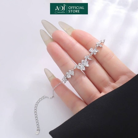 Lắc tay Trang sức bạc 925 ADJ an toàn sang trọng cao cấp Cánh Bướm Vườn Xuân SL5477AD