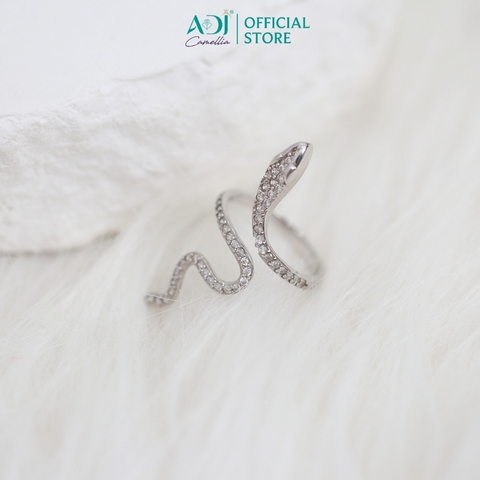 Nhẫn nữ Trang sức bạc 925 ADJ an toàn Xà Vương Uốn Lượn Bí Ẩn - SN11867AD