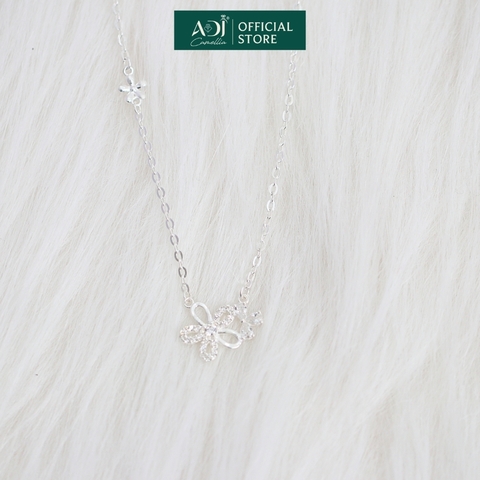 Dây chuyền Trang sức bạc 925 ADJ thanh lịch thời trang cao cấp Hoa Khai Phú Quý SD5459AD