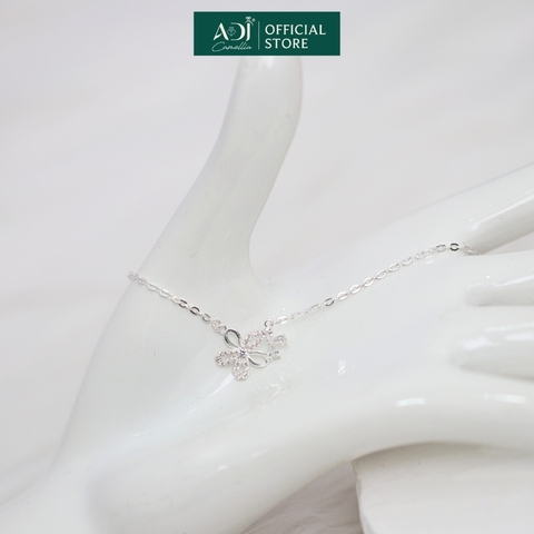 Dây chuyền Trang sức bạc 925 ADJ thanh lịch thời trang cao cấp Hoa Khai Phú Quý SD5459AD