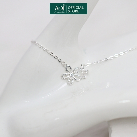 Dây chuyền Trang sức bạc 925 ADJ thanh lịch thời trang cao cấp Hoa Khai Phú Quý SD5459AD