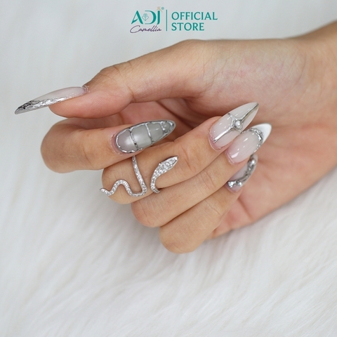Nhẫn nữ Trang sức bạc 925 ADJ an toàn Xà Vương Uốn Lượn Bí Ẩn - SN11867AD
