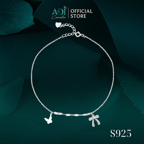Lắc chân Trang sức bạc 925 ADJ Chic Bow Nơ và Bướm Ngọt Ngào Nữ Tính - SL16206AD