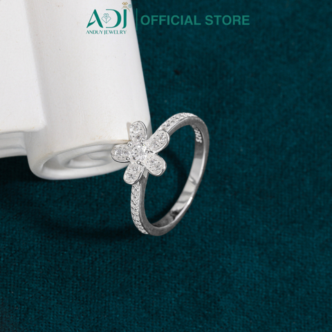 Bộ sản phẩm Trang sức bạc 925 ADJ đính đá CZ sang trọng cao cấp Bông hoa 5 cánh